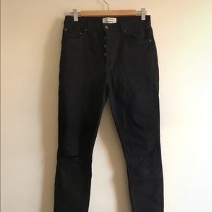 black reformation skinny jeans size 28